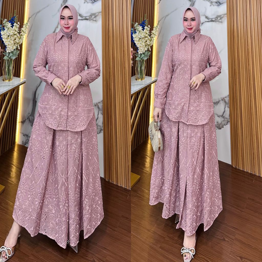 NEW ARRIVAL  ||SETELAN ROK PREMIUM//SET ROK PREMIUM KATUN BORDIR BOLONG/SET ROK PESTA Q DUIK