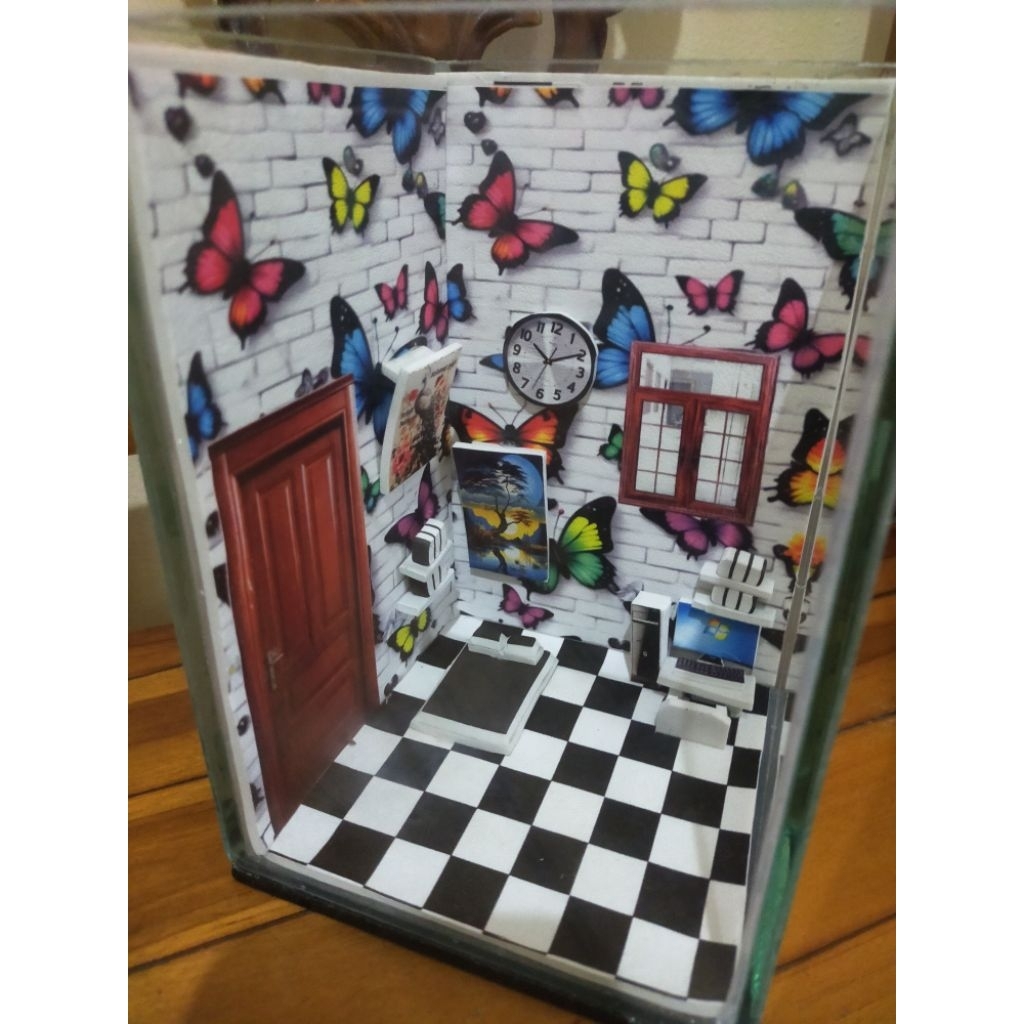 soliter cupang unik jumbo tema kamar kost 3d ukuran 17cm*12 cm