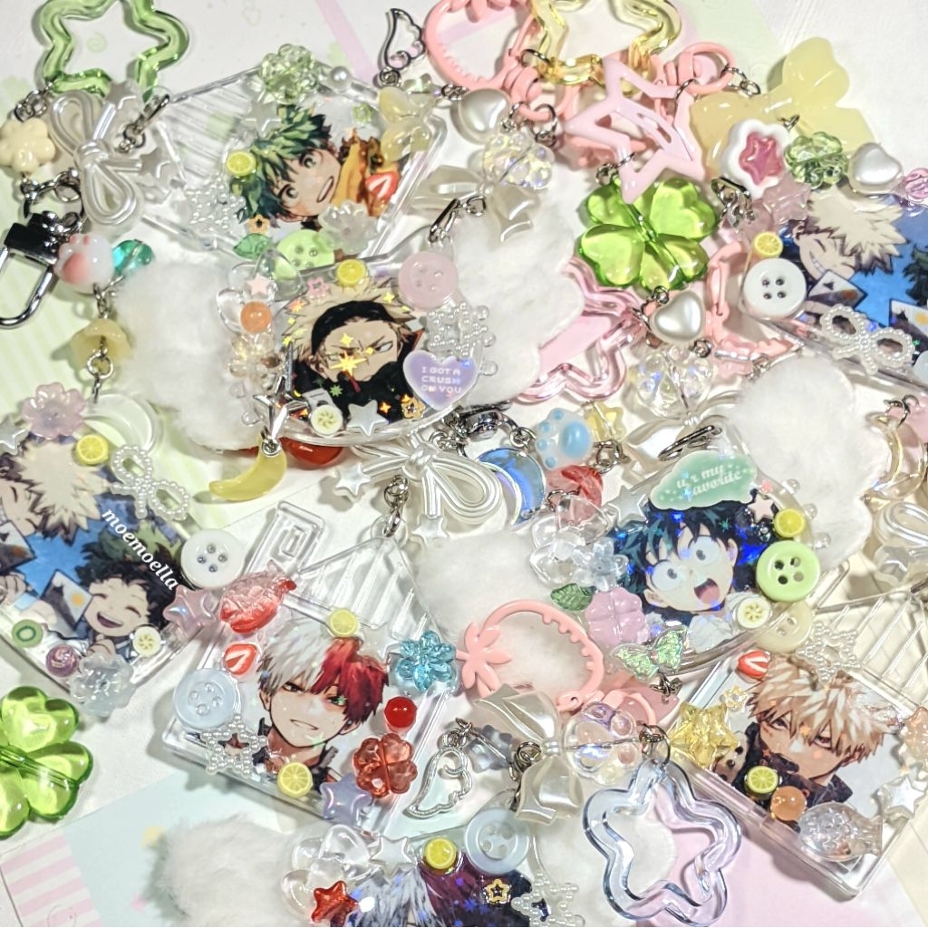 My Hero Academia Keychain | Midoriya Deku Bakugou Katsuki bakugo Todoroki Shoto gantungan kunci deco