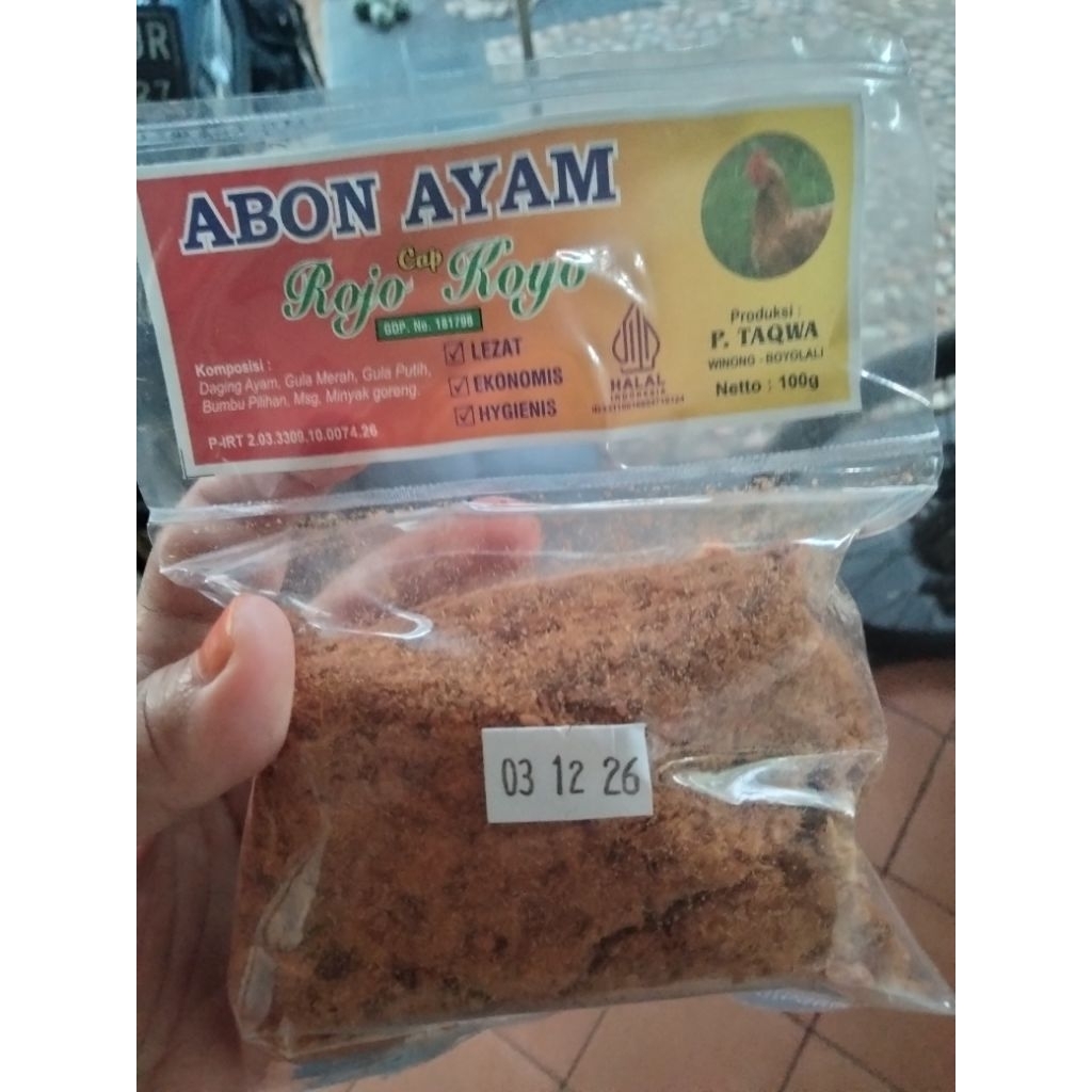 Abon ayam rojo.koyo