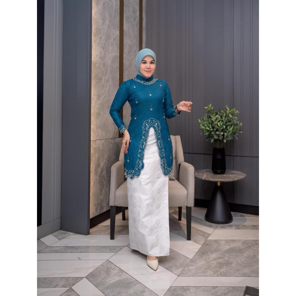 Set Tunik Brokat Nala || Kebaya Modern || Kebaya Wisuda || Kebaya Lmaran || Seragam Tunik Jumbo || S