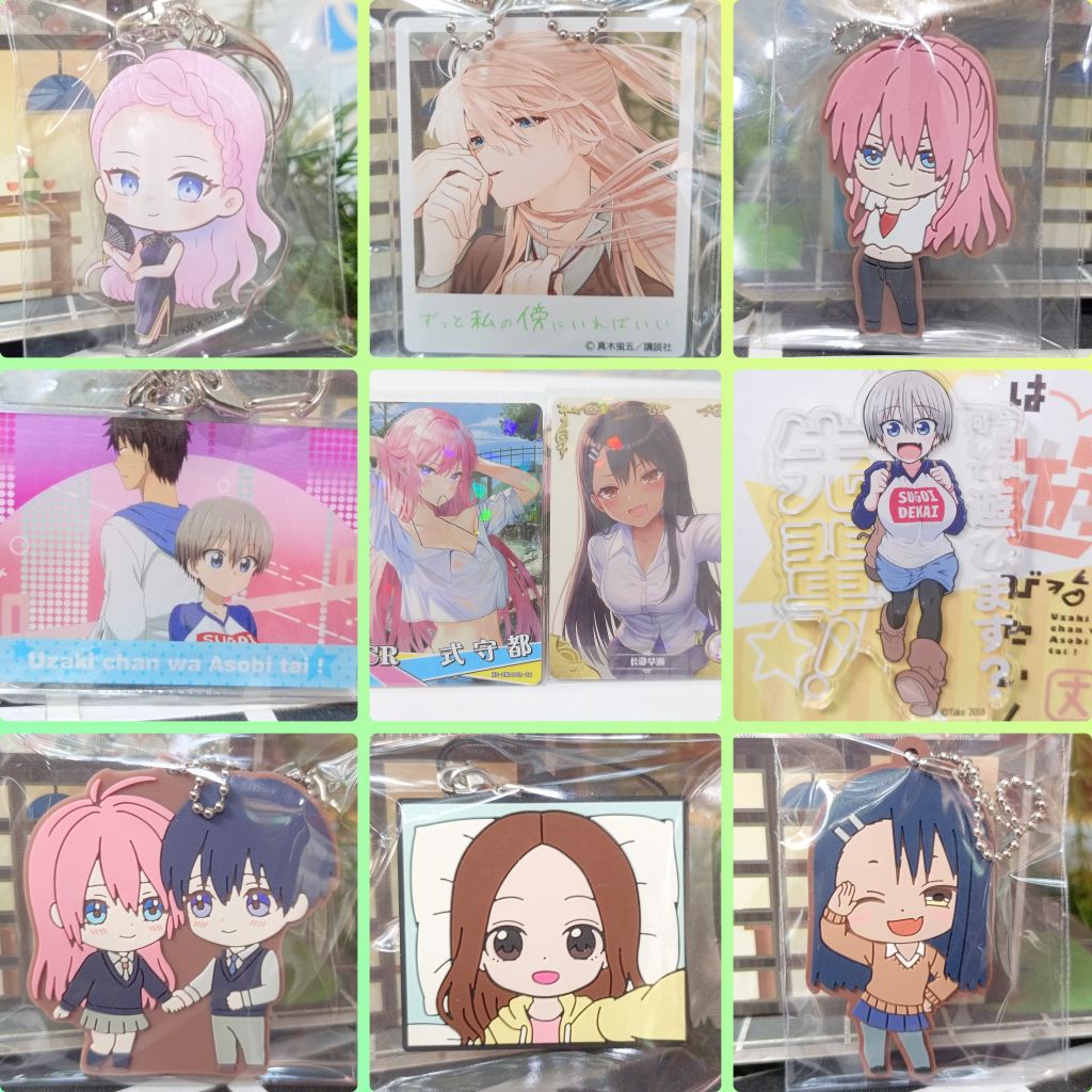 Shikimori's not just a cutie takagi-san nagatoro-san uzaki-chan keychain Goddess story card original