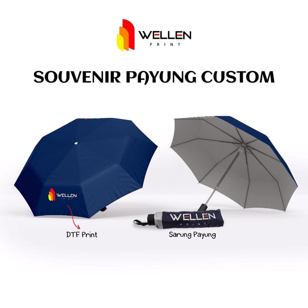 Payung Lipat Custom / Print Sablon Souvenir Umbrella Corporate