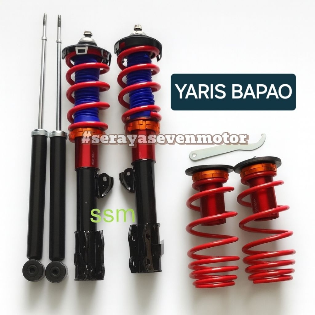 Coilover costum toyota yaris bakpao dan new vios garansi