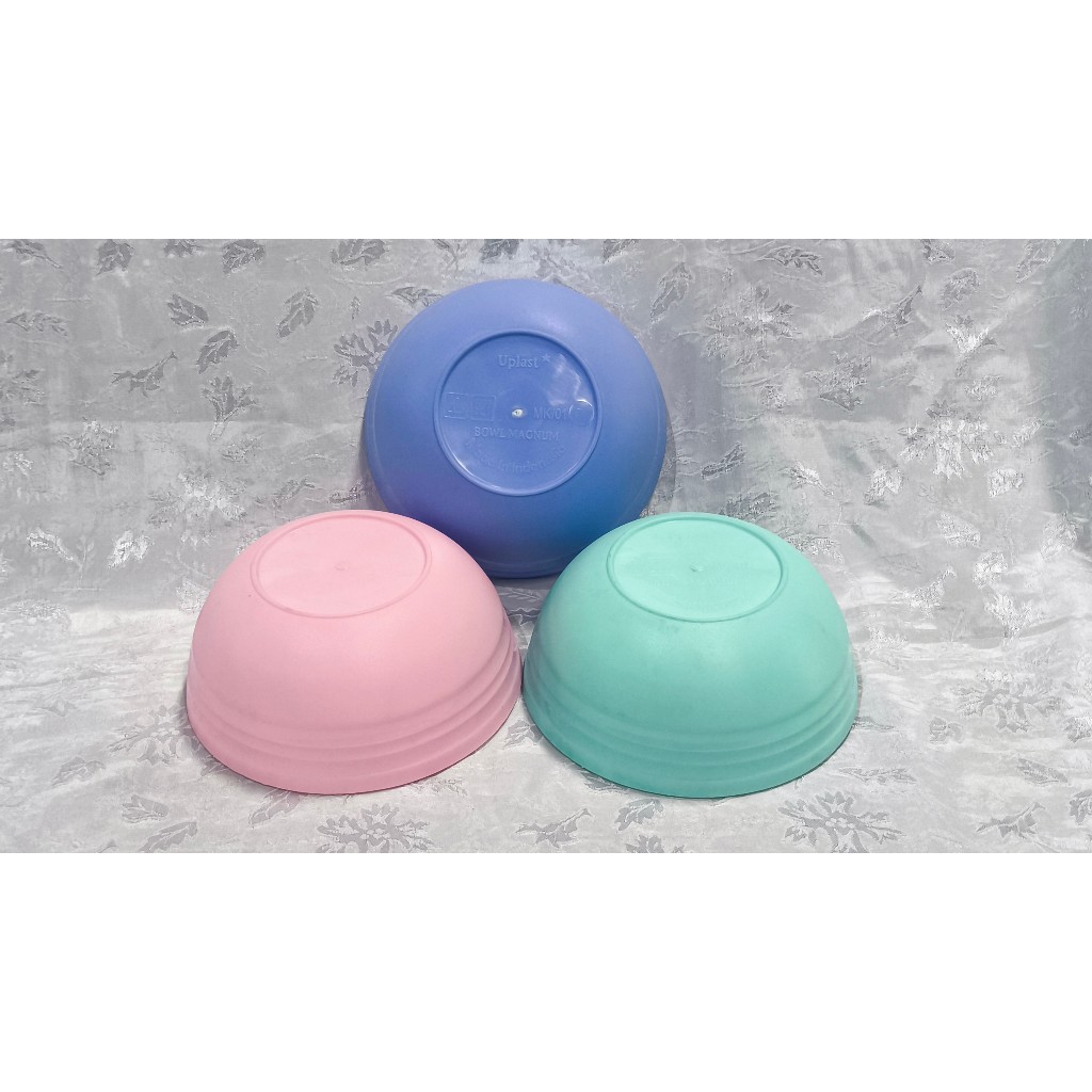 (4BUAH) MANGKOK MI / MANGKOK JAJAN / MANGKOK SUP / MANGKOK MAGNUM PLASTIK TEBAL WARNA WARNI