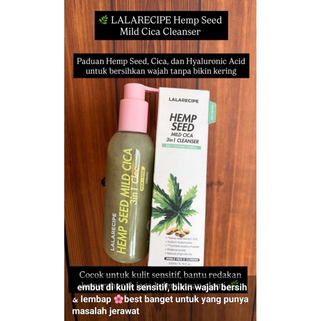 lalarecipe hemp mild cica 3 in one cleanser segel