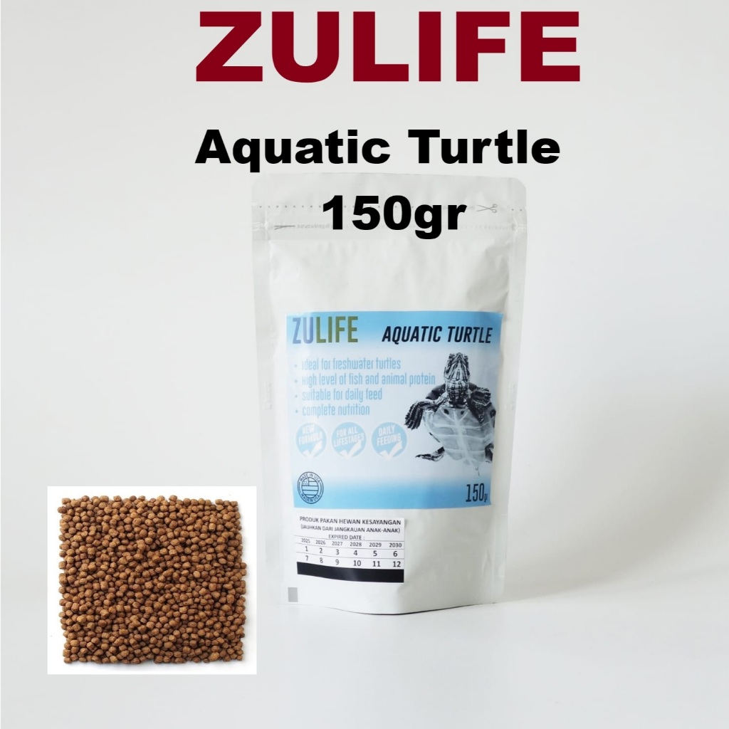ZULIFE Aquatic Turtle Diet Pelet Kura Air Damer Hamiltoni Brazil RES Albino Hi-Growth Hi-Protein