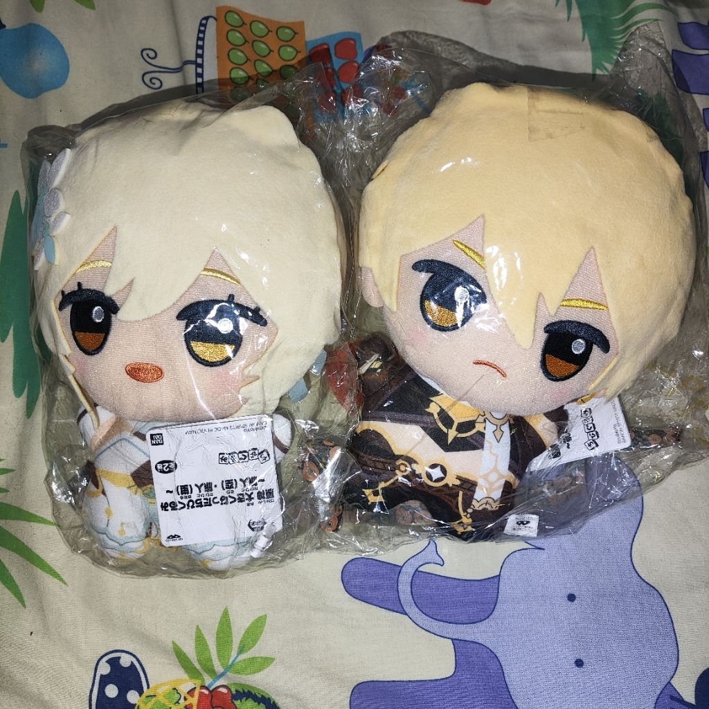 [SET OF 2] Official Merchandise Genshin Impact Big Chibigurumi Aether Lumine Traveler