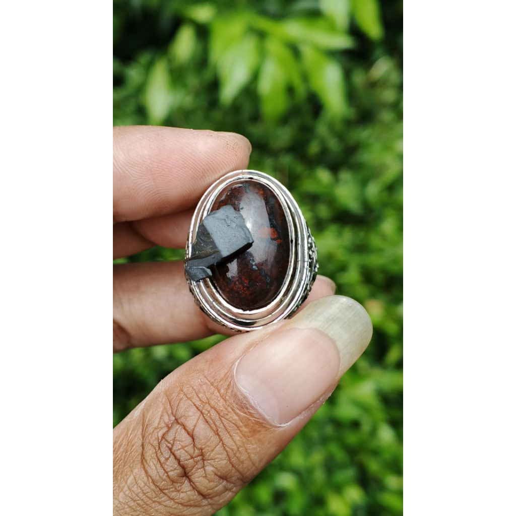 badar besi merah natural batu akik asli alam