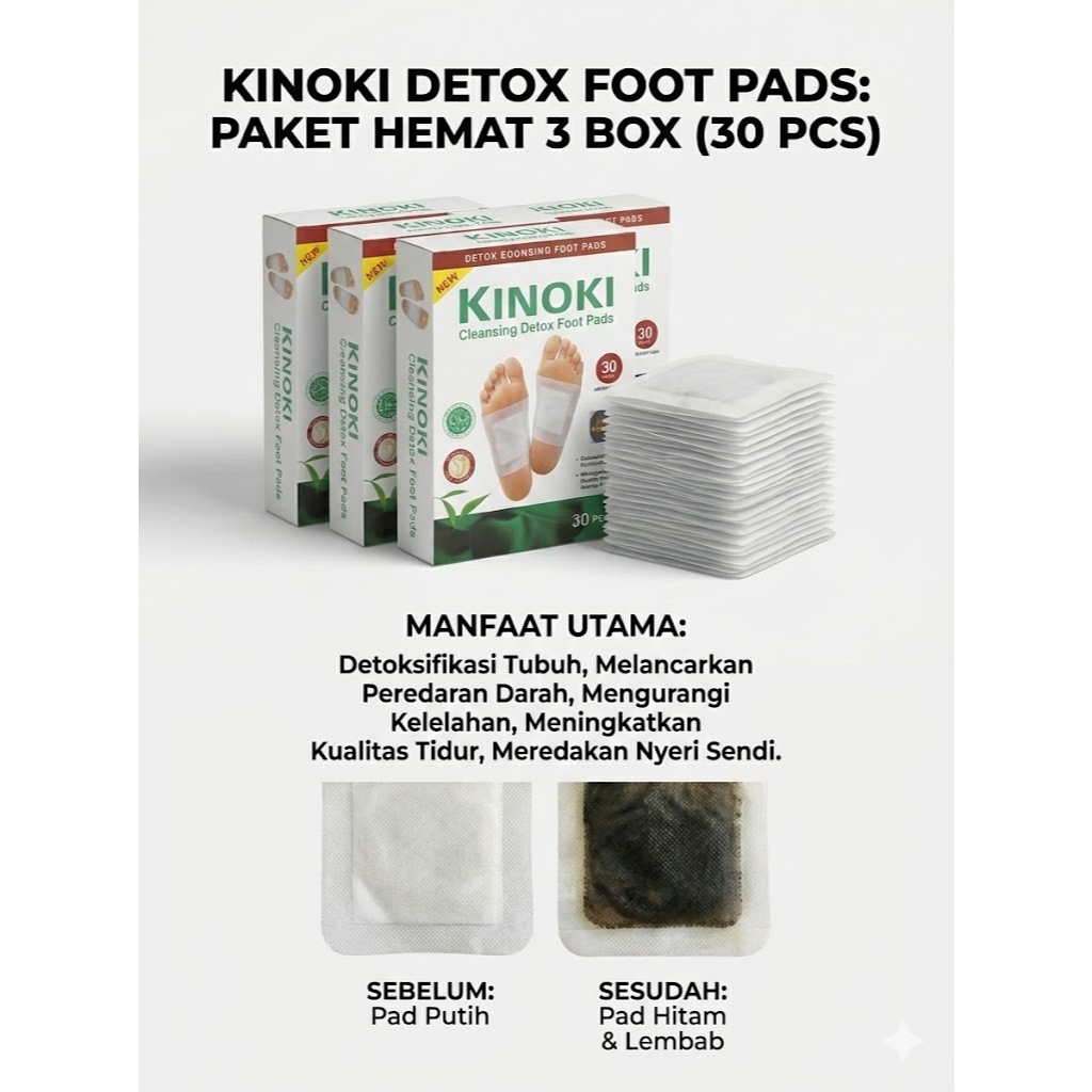 ( ASLI KINOKI ) 1 Box = 10 PCS Koyo Kinoki Gold / Koyo Kinoki / Koyo Detox Racun / Koyo Kaki Kinoki