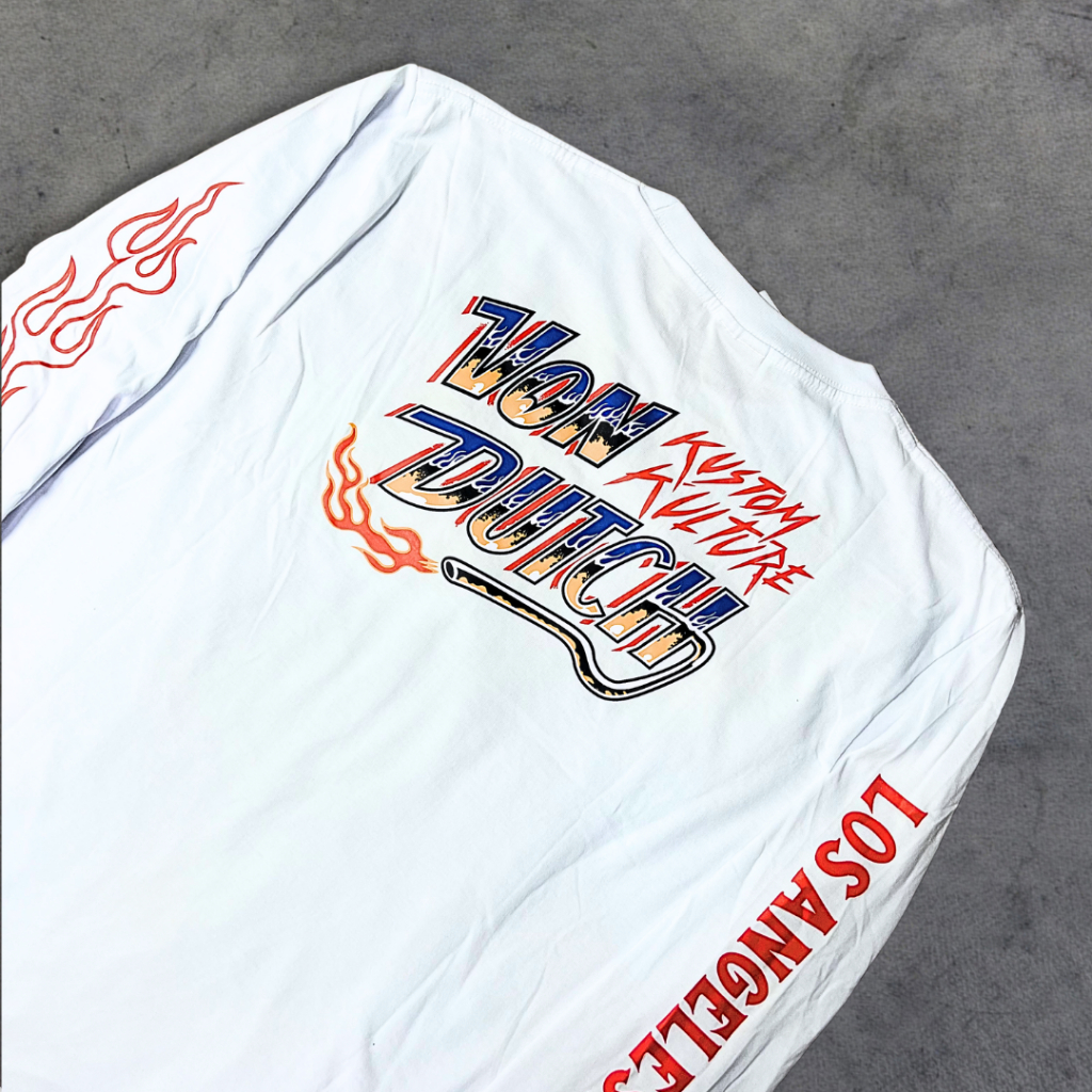 Kaos Lengan Panjang Von Dutch Long Sleeve Putih Authentic Original Store 100%