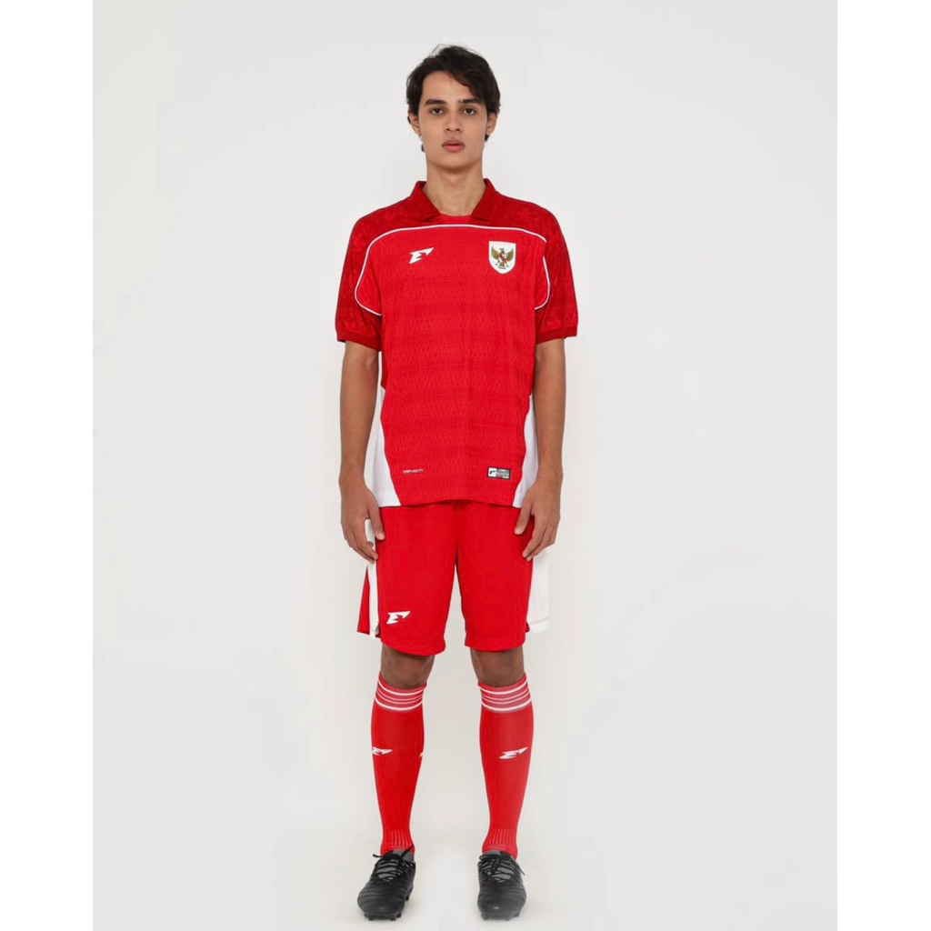 Erspo Timnas 2025 Jersey Player Issue Home SS Men Red White - Jersey Official Timnas Indonesia - ERS
