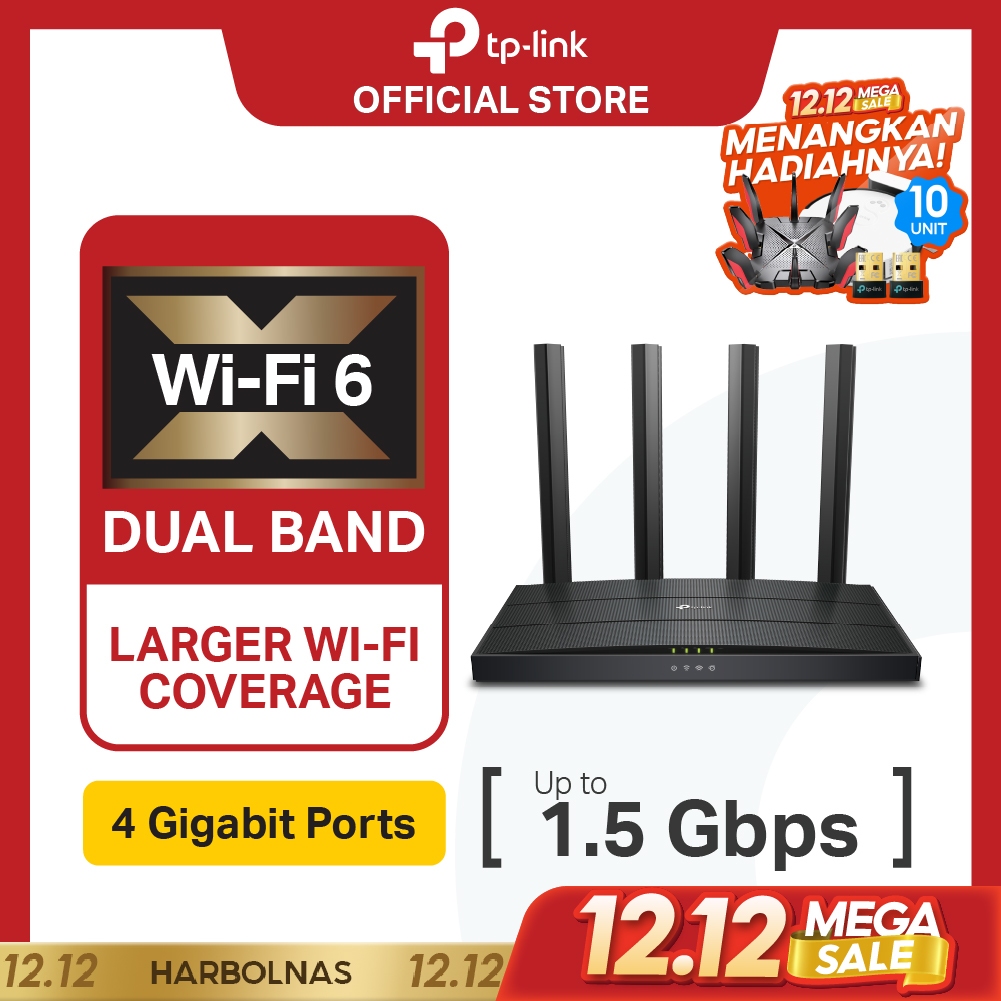 TP-Link Archer AX12 | AX1500 WiFi 6 Router | Dual Band | Gigabit | Mesh | Wireless Access Point