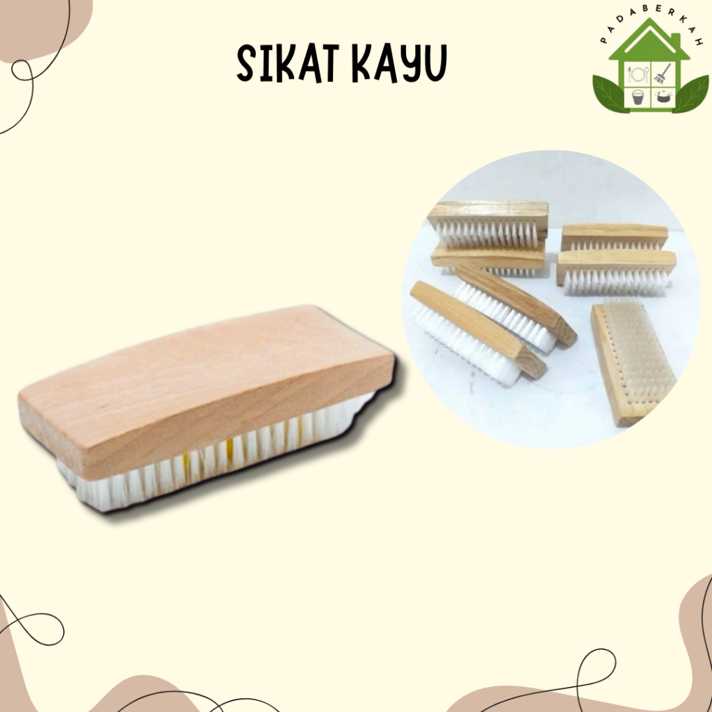 Sikat Kayu Sikat Pakaian Ganggang Kayu Sikat Baju Pegangan Kayu Murah Sikat Cuci Baju Sikat Kayu