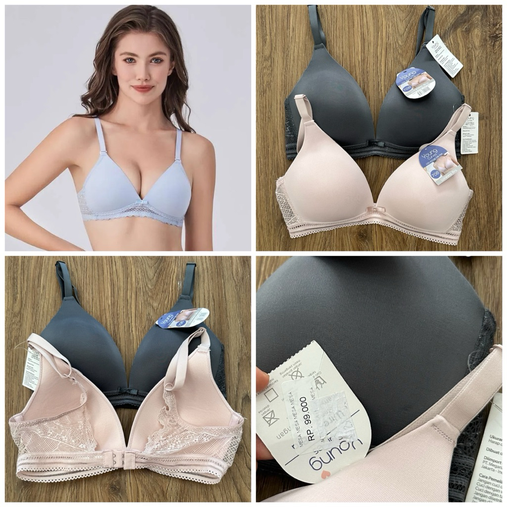 Young curves bra wireless branded C03-10333B original sale