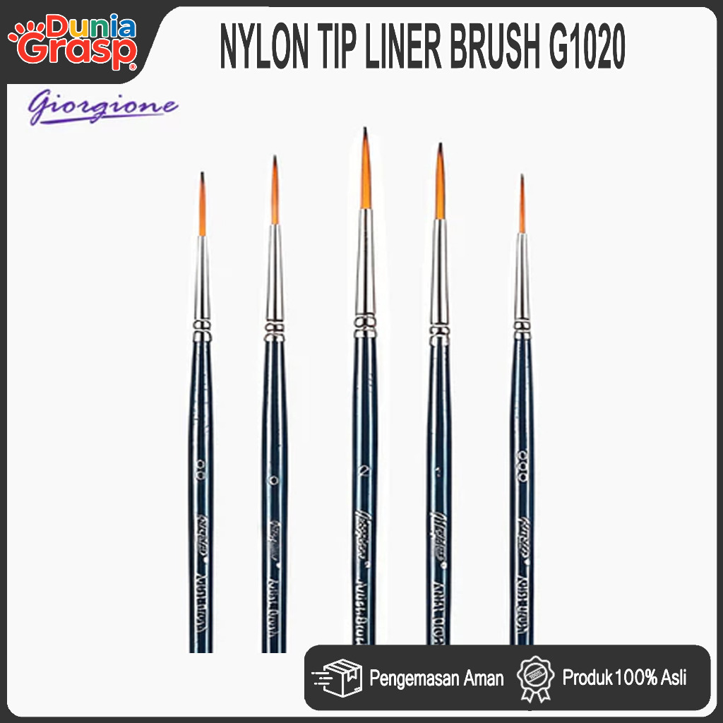 Giorgione Nylon Tip Liner Brush G‑1020 / Outline Brush Kuas Lukis Garis Besar Oil Paint