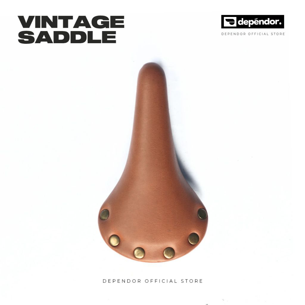 Sadel Jok Vintage Vuelta Sam Moanie Coklat Kulit Sintetis Paku Brooks Sepeda Onthel Fixie Minion Fix