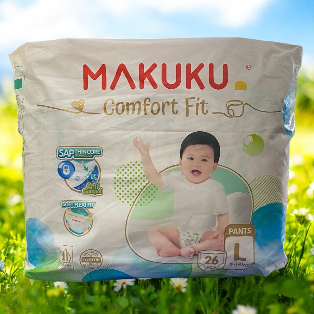 MAKUKU SAP COMFORT FIT M28 L26 POPOK CELANA KEMASAN TERBARU DAN LAMA