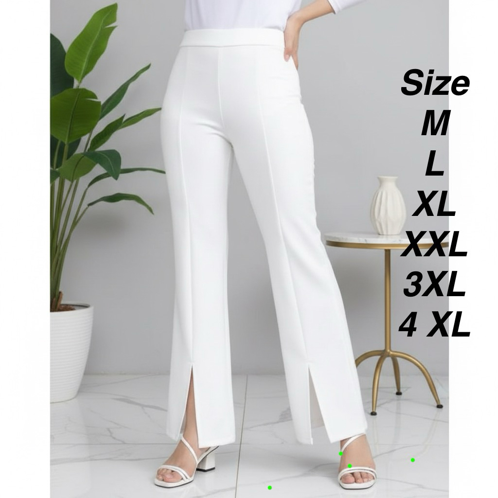 Celana Cutbray Bahan Scuba Premium Celana Pants Cutbray Belah Bawah Celana Wanita Dewasa