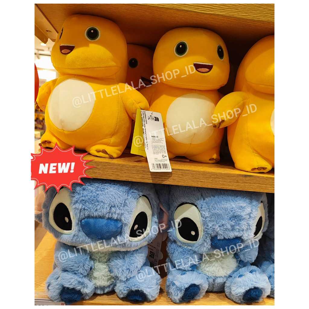 Boneka Bodoque/Bodo Dino yellow plush & Stitch miniso/maskot baby dinosaur kuning/yellow dinosaur/bi