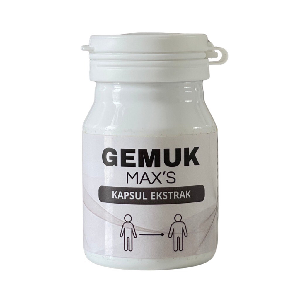 GEMUK MAX’S PENGGEMUK BADAN NATURAL HERBAL BPOM PERMANEN Obat Gemuk Sehat Herbal Alami Penambah Nafs