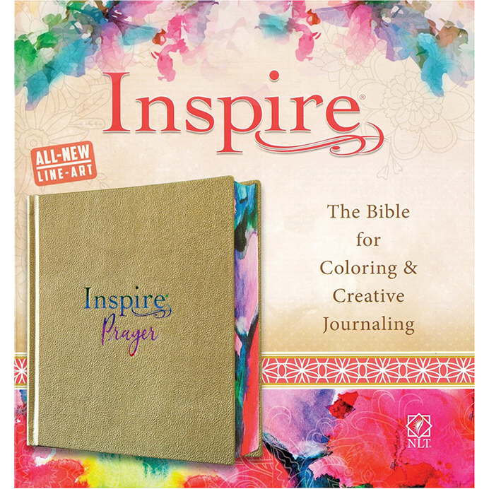 Inspire PRAYER Bible NLT: The Bible for Coloring & Creative Journaling: (Hardcover LeatherLike, Meta
