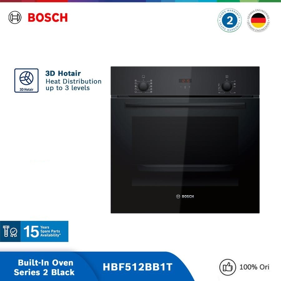 Bosch HBF512BB1T Oven Tanam / Built-in Oven Black Serie 2