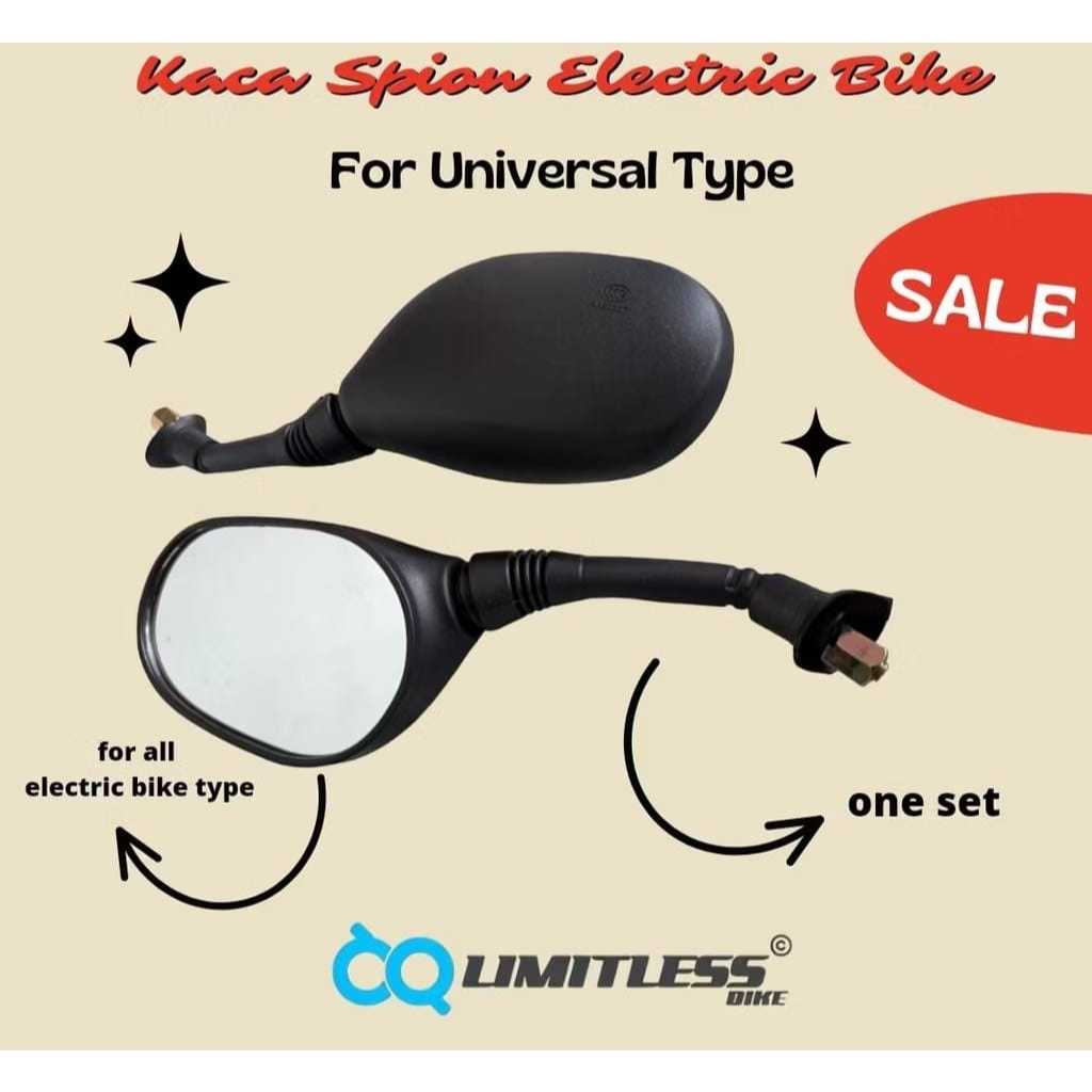 Kaca Spion Sepeda Listrik / Elektrik bike / E-Bike / MERK LIMITLESS