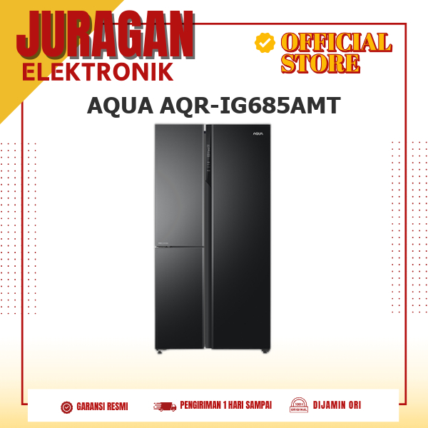 AQUA AQR-IG685AMT Kulkas 3 Pintu Multi Door 562L Twin Inverter Magic Convertible Zone AQRIG685AMT G6