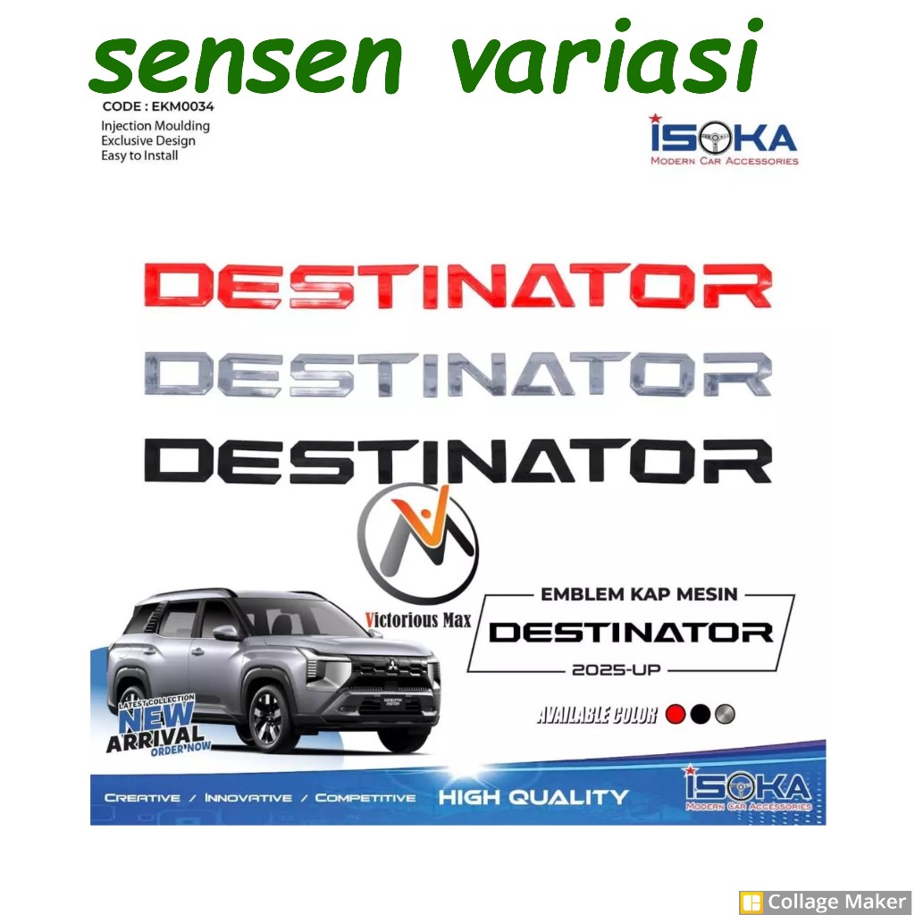 emblem kap mesin destinator