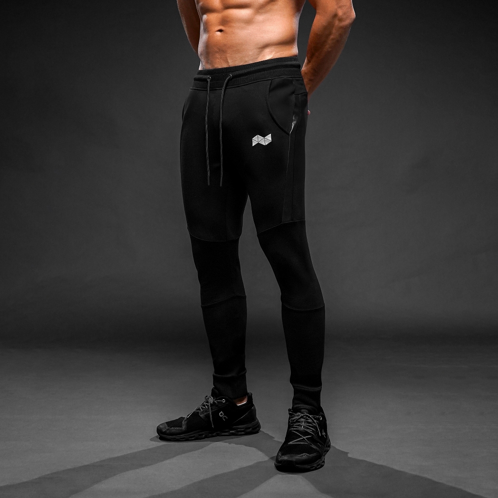 NEVERES Leather Stripe Jogger