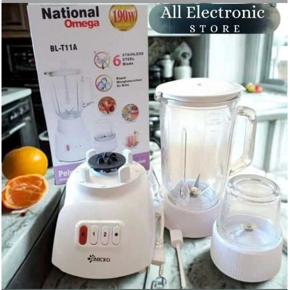 VIVA Blender National 6 Mata Pisau New Viva BL-T11A 190W NT Quality Multifungsi untuk Es Batu Pop Ic
