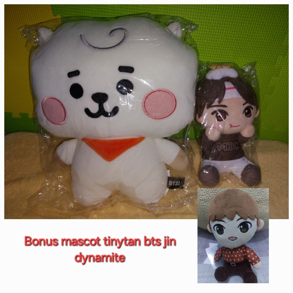 Doll BT21 RJ cushion dan 2 BTS jin tinytan mascot set 3pcs
