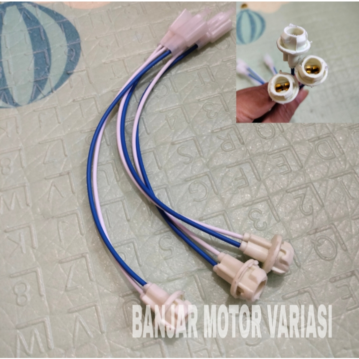 BANJAR MOTOR soket lampu sein sen senja motor mobil soket bohlam T10 soket sen colok universal / sok