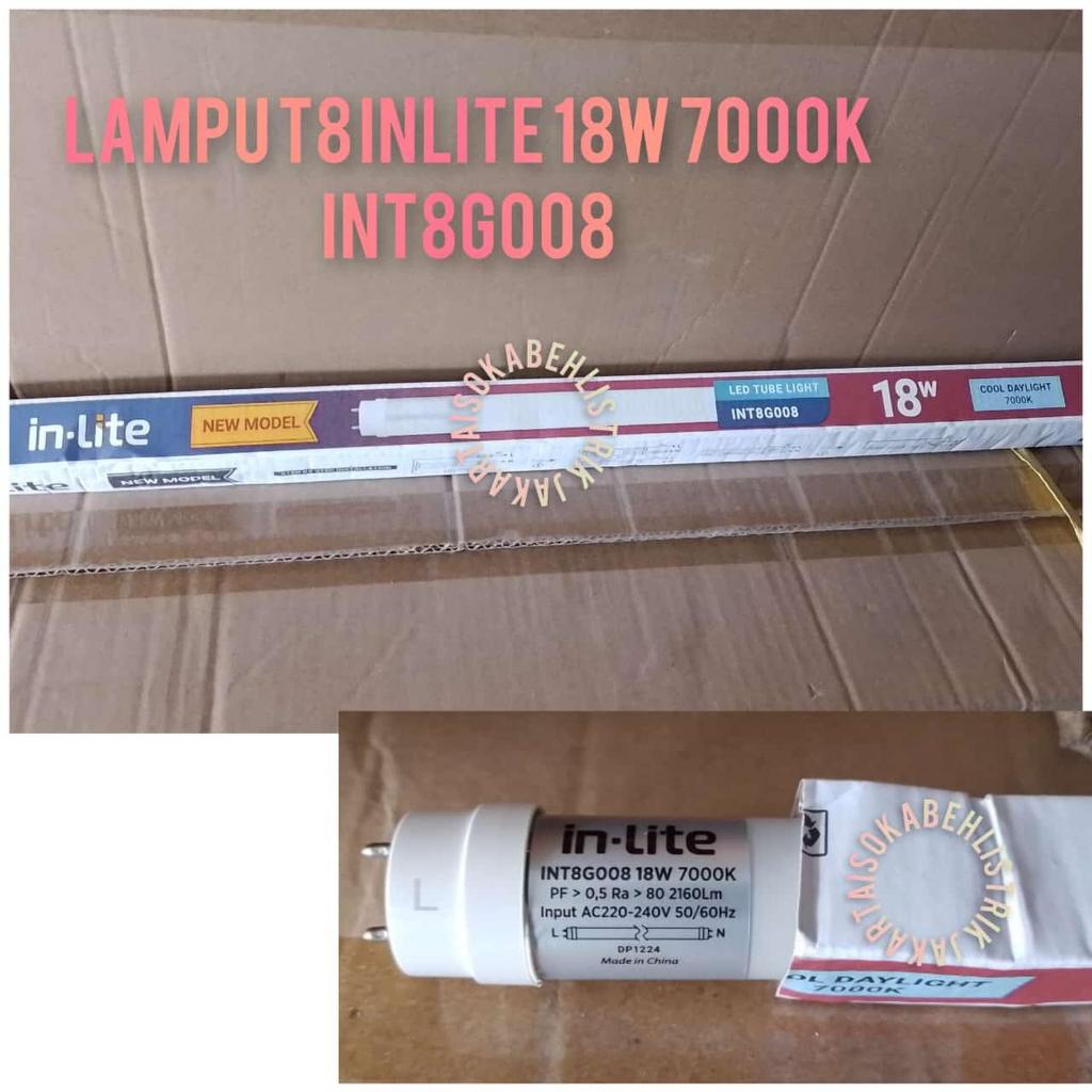 Lampu TL T8 LED INLITE INT8G008 9 WATT 60CM 18WATT 120CM INLITE T8 LED TUBE