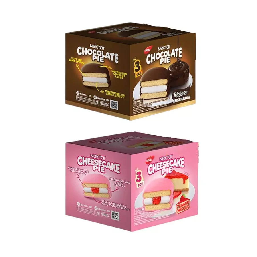 (MINI BOX) Nextar Chocolate Pie & Cheesecake Box Isi 3 pcs