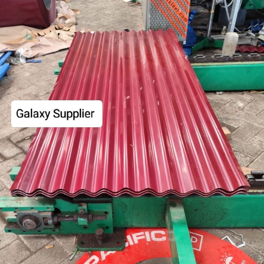 [HARGA PER METER] SENG GALVALUM WARNA GELOMBANG BULAT BISA REQ PANJANG