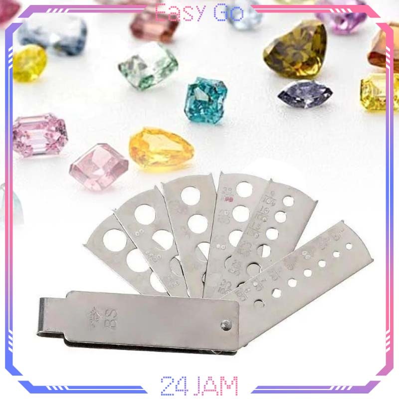 Alat Ukur Batu Berlian Stainless Alat Ukuran Berlian Ukuran Batu Berlian Alat Pengukur Batu Permata 