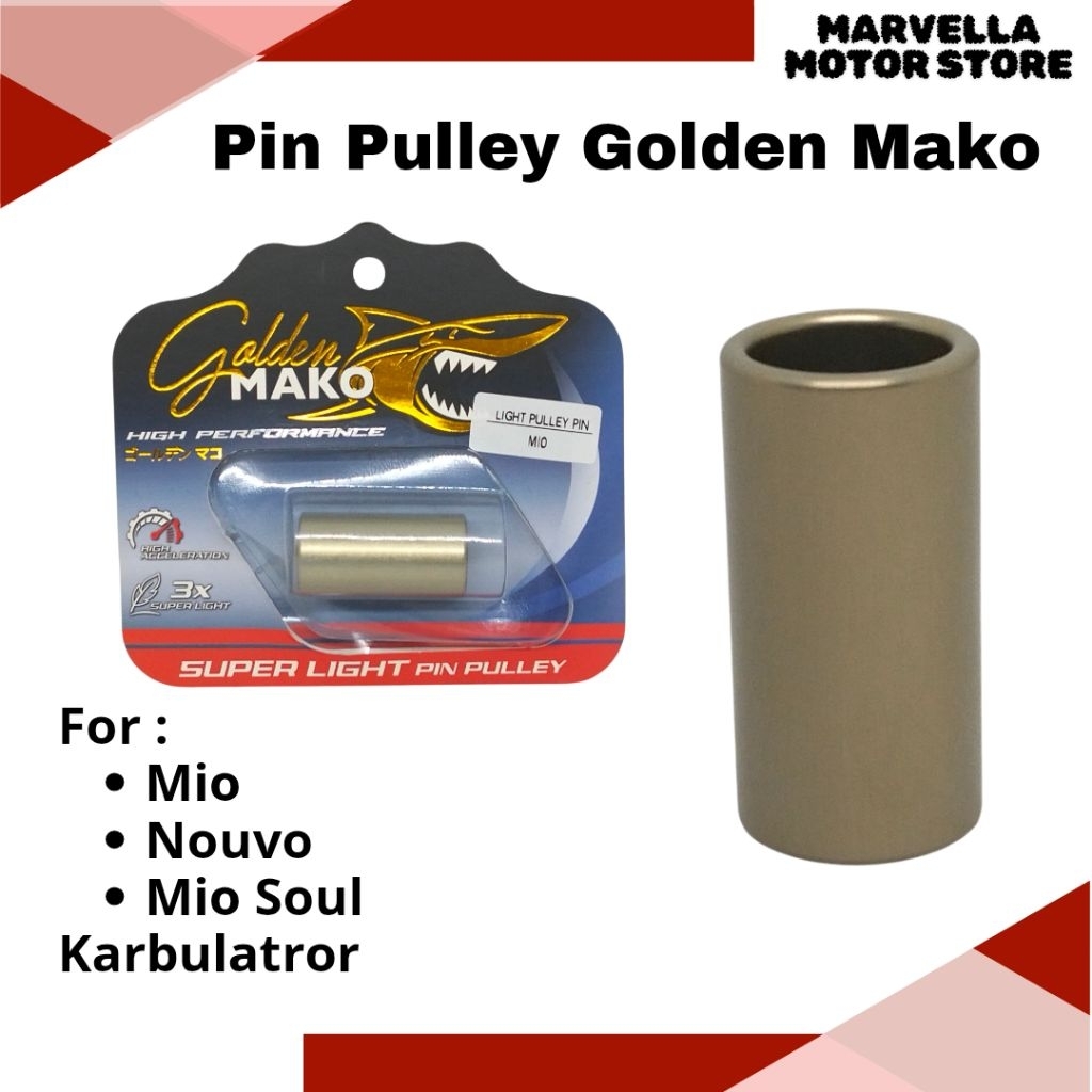Pin Pulley Golden Mako Superlight Mio Nouvo Mio Soul Karbulator
