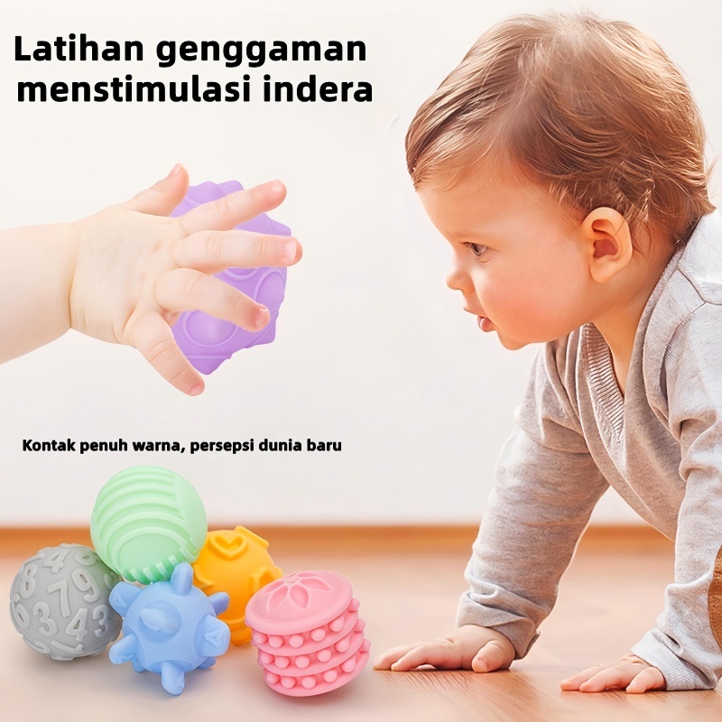 VIVI  Mainan Bola Sensorik Bayi | Bola Mandi Pijat Bayi | Mainan Edukasi untuk Bayi 0-1 Tahun