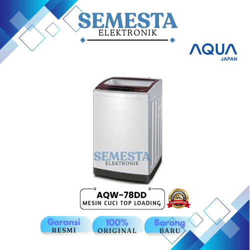 AQUA AQW-78DD Mesin Cuci 1 Tabung Top Loading 7 Kg AQW 78DD