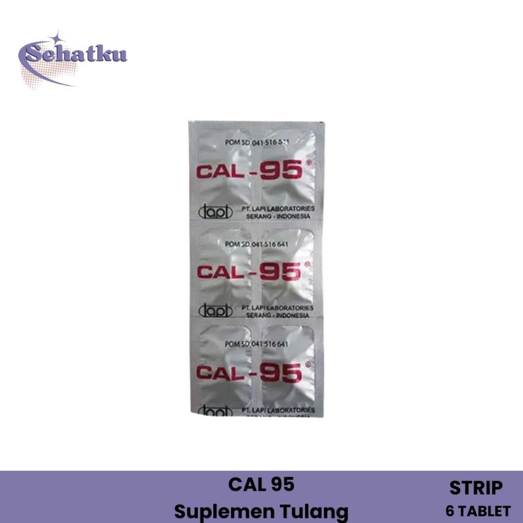 Cal-95 Strip 6 Kaplet Suplemen Kalsium Ibu Hamil