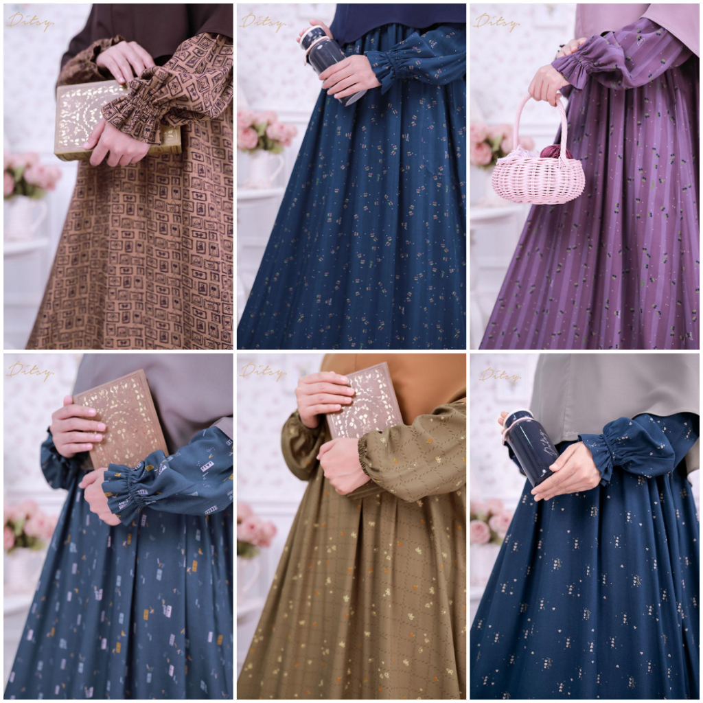 11. Ditsy Nightgown Desember Gamis Muslimah Tasikmalaya