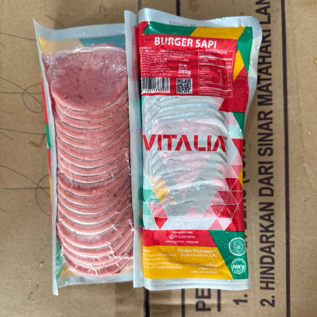 Vitalia daging burger isi 20 pcs