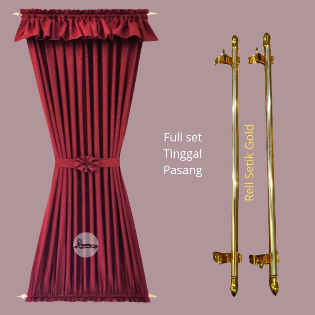 Gorden Sepiral Kupu Kupu Tebal Poni Murah Mewah Minimalis Terbaru Full Set Tinggal Pasang