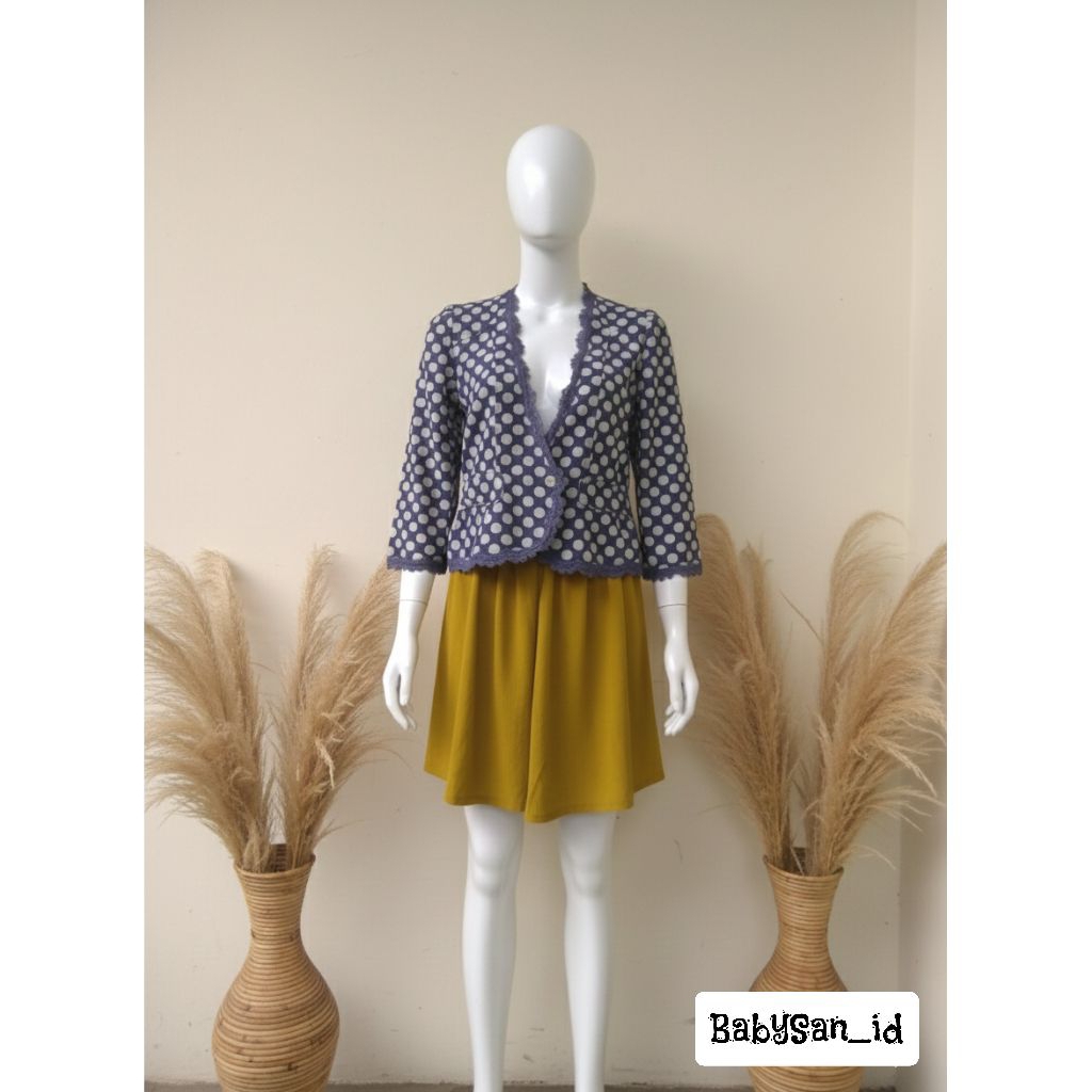 Blazer Outer Polka Renda