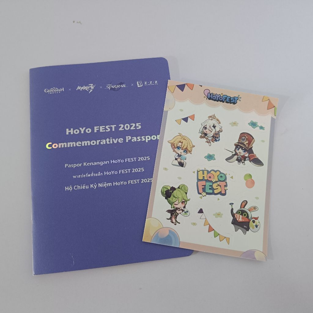 Passport Kenangan HoYoFest 2025 + Sticker HoYoFEST Official Merch GRATIS