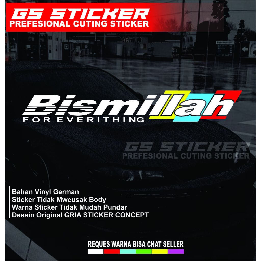 Stiker kaca truk bismillah variasi kaca depan truk pickup mobil stiker mobil stiker truk bismilah