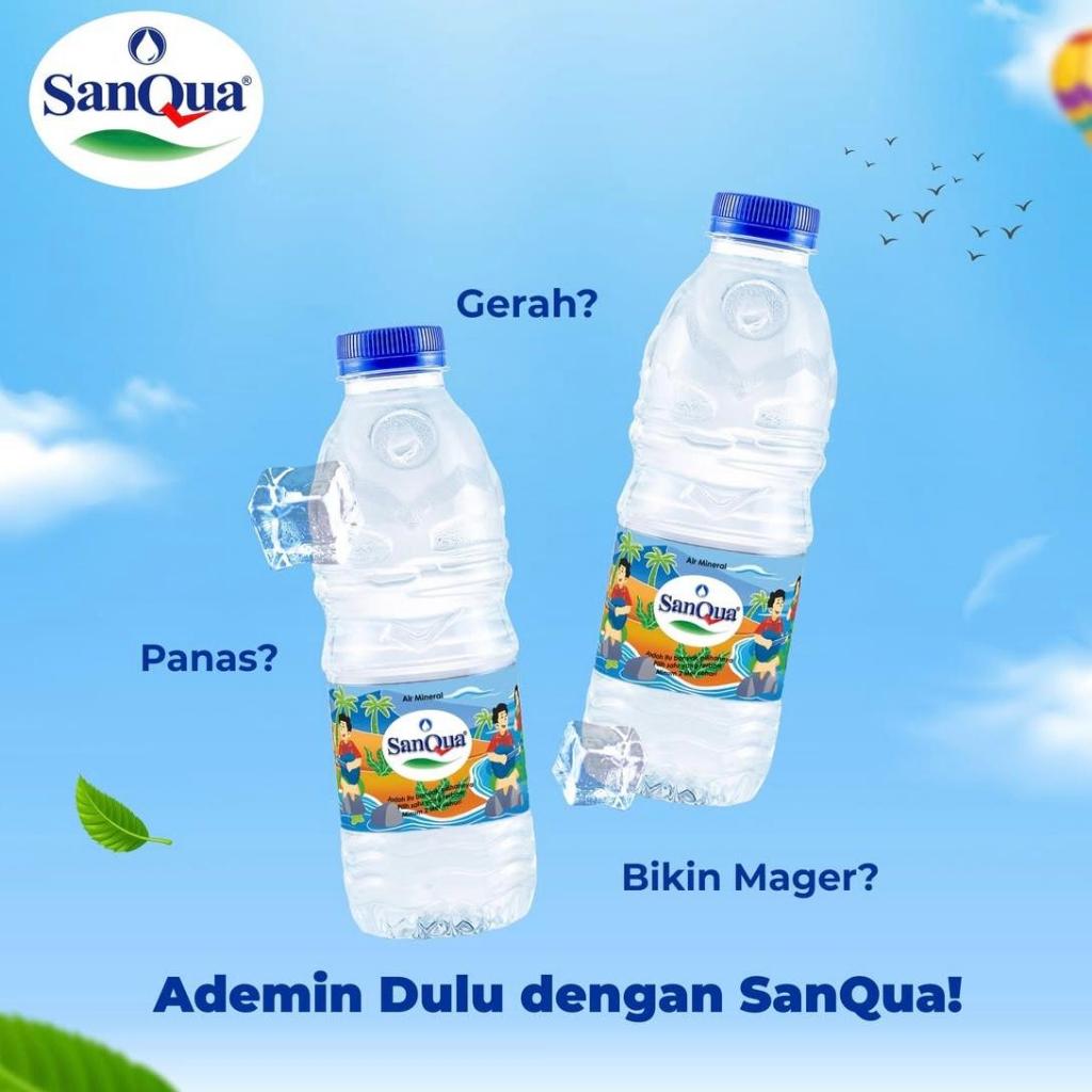 SanQua Air Mineral Dus Ready Kemasan botol & Gelas  120ml / 220ml / 330ml / 600ml /1500ml ALL VARIAN