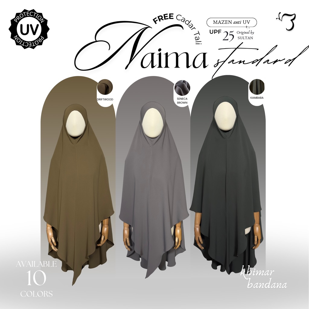 Bonavista - Khiban Mazen Naima STANDAR (CEK DESKRIPSI) Khiban Bahan Mazen Anti Uv By Sultan Khimar M